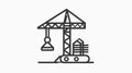 Crane Construction Icon for Professional Building Projects and Infrastructure Development Royalty Free Stock Photo