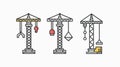 Crane Construction Icon for Professional Building Projects and Infrastructure Development Royalty Free Stock Photo