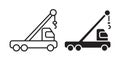crane thin line icon set Royalty Free Stock Photo