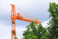 Crane industry selective focus construction buildings site city Royalty Free Stock Photo