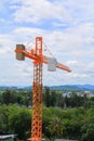 Crane industry selective focus construction buildings site city Royalty Free Stock Photo