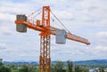 Crane industry selective focus construction buildings site city Royalty Free Stock Photo
