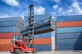 Crane lifter handling container box loading Royalty Free Stock Photo