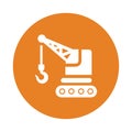 Crane, lifter icon. Orange color vector EPS