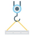 Crane Lifter Isolated Vector Icon for Construction Royalty Free Stock Photo