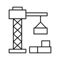Crane lifter Isolated Vector icon Which can easily modify or edit