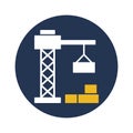 Crane lifter Isolated Vector icon Which can easily modify or edit