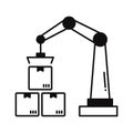 Crane lifter Vector Icon which can easily modify or edit Royalty Free Stock Photo