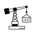 Crane lifter Vector Icon which can easily modify or edit Royalty Free Stock Photo