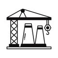 Crane lifter  Vector Icon which can easily modify or edit Royalty Free Stock Photo