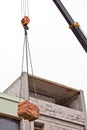 Crane lifting cargo Royalty Free Stock Photo