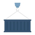 Crane load Flat vector icon which can easily modify or edit