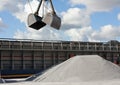 Crane loading gravel Royalty Free Stock Photo