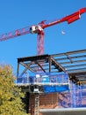 Crane Operator working at hospital construction site