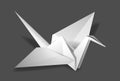 crane origami bird vector pigeon fly light