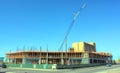 Crane Oversees Structural Concrete Construction