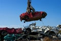 Crane picking up car Royalty Free Stock Photo