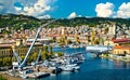 Crane at the port of La Spezia in Italy Royalty Free Stock Photo