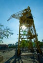 Crane at Puerto Madero waterfront in Buenos Aires, Argentina Royalty Free Stock Photo