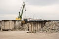 Crane in a recycling yard