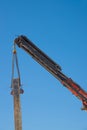 Crane removing encasement