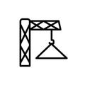 Crane roof icon. Simple line, outline vector elements of architecture icons for ui and ux, website or mobile application Royalty Free Stock Photo