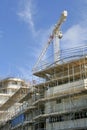 Crane and scaffolding Royalty Free Stock Photo