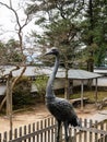 Crane statue on the grounds of Kakurinji, temple number 20 of Shikoku pilgrimage