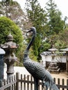 Crane statue on the grounds of Kakurinji, temple number 20 of Shikoku pilgrimage