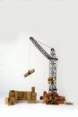 Crane to build houses Royalty Free Stock Photo
