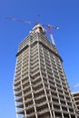 Crane and tower under construction Royalty Free Stock Photo
