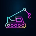 Crane tractor nolan icon. Simple thin line, outline vector of consruction machinery icons for ui and ux, website or mobile