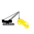 crane and tripper white background Royalty Free Stock Photo