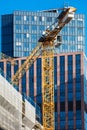 Crane is used in construction of buildings Royalty Free Stock Photo