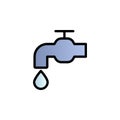 Crane, water, drop color gradient vector icon