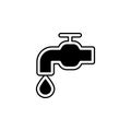 Crane, water, drop icon. Simple glyph, flat of water icons for UI and UX, website or mobile application
