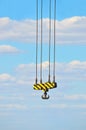 Crane winch with hook Royalty Free Stock Photo