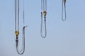 Crane wire with steel hook Royalty Free Stock Photo