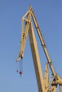 Crane working in the port of CÃÂ¡diz, Spain Royalty Free Stock Photo