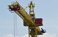 A crane works at a construction site.