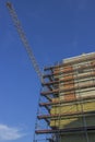 Cranes against blue sky Royalty Free Stock Photo