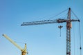 Cranes. Blue sky. Royalty Free Stock Photo