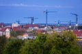 Cranes of building constraction Royalty Free Stock Photo