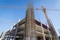 Cranes building construct site Royalty Free Stock Photo