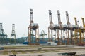 Cranes cargo shipping in Singapore city