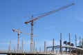 Cranes in constructin Royalty Free Stock Photo