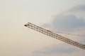 Cranes of construction in everning Royalty Free Stock Photo