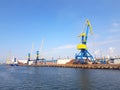 Cranes in the Harbor of Wismar