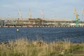 Cranes in the harbour of Klaipeda