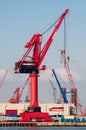 Cranes in Port of Rotterdam, Netherlands